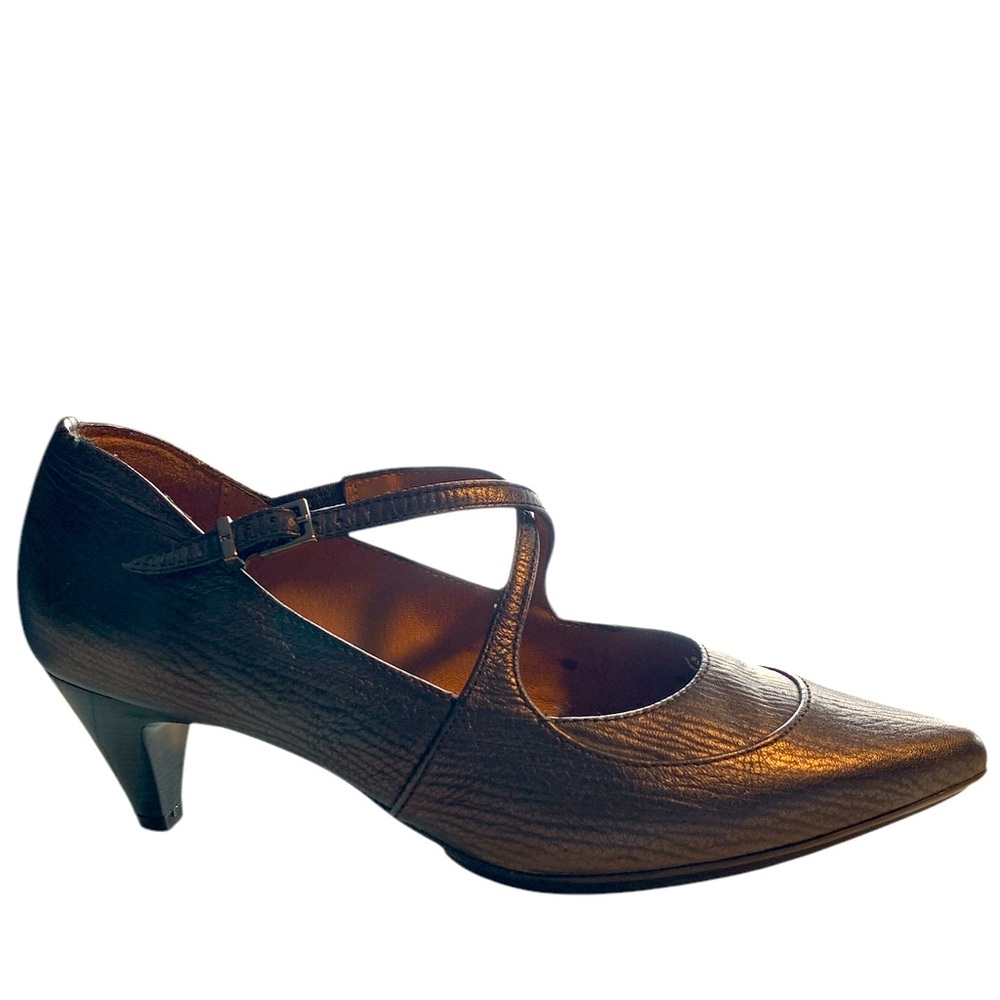 HISPANITAS Leather Mary Jane Kitten Heels